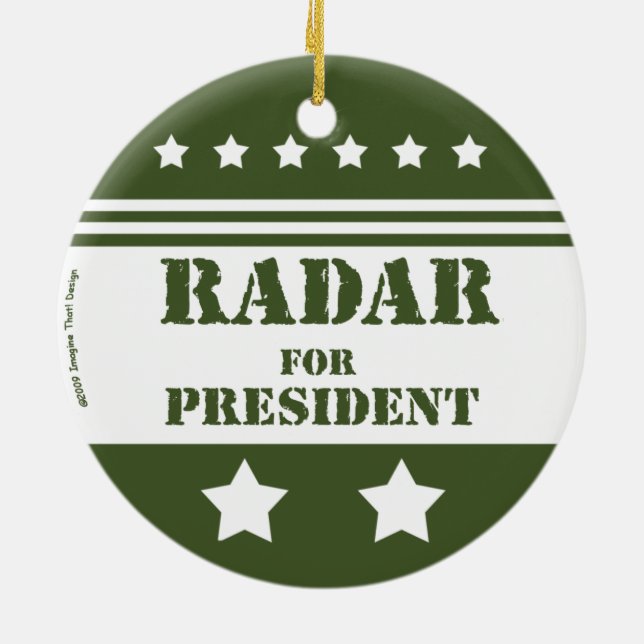 Ornamento De Cerâmica Para o presidente Radar (Traseira)