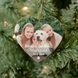Ornamento De Cerâmica Para sempre em nosso coração Pet Memorial