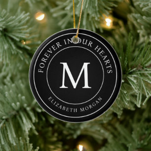 Ornamento De Cerâmica Para sempre no nosso Coração Memorial Funeral Mode