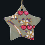 Ornamento De Cerâmica Para Você De Mim: Belo Design De Corações Florais<br><div class="desc">Para vocês de mim: Belo Design de Corações Florais Celebra amor e afeto com o "Para vocês de mim: Belo Design de Corações Florais." Este trabalho de arte combina lindamente elementos florais com mensagens sinceras, fazer-o como um presente perfeito ou peça decorativa. Descrição: A imagem apresenta uma ramificação floral estilizada...</div>