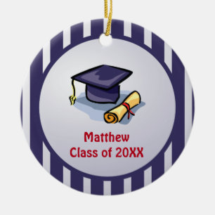 Ornamento De Cerâmica Parabéns de graduação lembram-se do passado