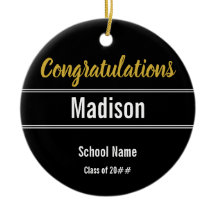 Parabéns Preto Branco e Dourado para Formando