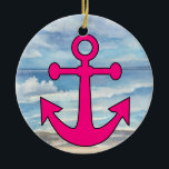 Ornamento De Cerâmica Paradise Beach Anchor<br><div class="desc">Divirta-se com isso. Pense em temas! Jogue com cores de fundo, adicione ou exclua texto e (por um pouco de taxa extra) personalize o verso com imagens, cores, logotipo / informações comerciais, etc.! Se eu adicionei ao verso, você pode facilmente excluí-lo também. Lembrem-se, ornamentos não são só para árvores de...</div>