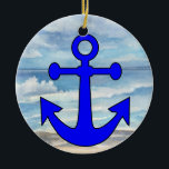Ornamento De Cerâmica Paradise Beach Anchor<br><div class="desc">Divirta-se com isso. Pense em temas! Jogue com cores de fundo, adicione ou exclua texto e (por um pouco de taxa extra) personalize o verso com imagens, cores, logotipo / informações comerciais, etc.! Se eu adicionei ao verso, você pode facilmente excluí-lo também. Lembrem-se, ornamentos não são só para árvores de...</div>