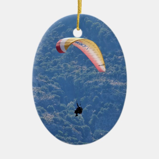 Ornamento De Cerâmica Paraglider (Frente)