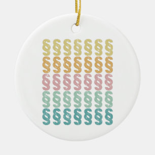 Ornamento De Cerâmica Parágrafos Vintage Direito Estudante Procurador Ou