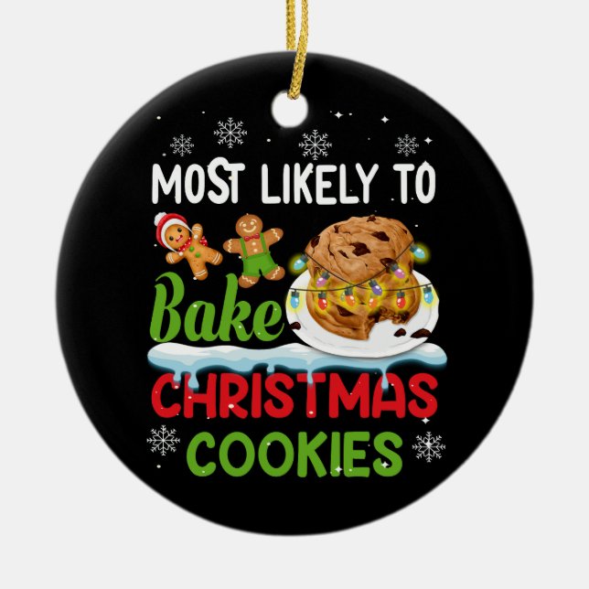 Ornamento De Cerâmica Paraprofissional De Alguns Biscoitos Muito Intelig (Frente)