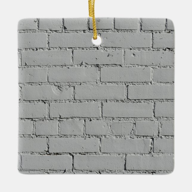 Ornamento De Cerâmica Parede Brick Branco (Frente)