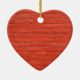 Ornamento De Cerâmica Parede Laranja Vermelha