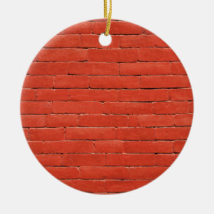 Ornamento De Cerâmica Parede Laranja Vermelha