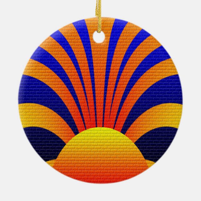 Ornamento De Cerâmica Parede Sunset (Traseira)