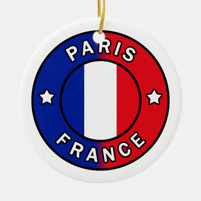 Ornamento De Cerâmica Paris França (Frente)