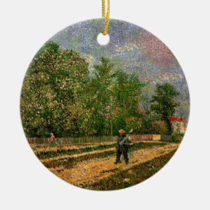 Ornamento De Cerâmica Paris Road com Peasant por Vincent van Gogh