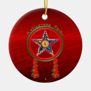 Ornamento De Cerâmica Parol de Natal, decoração filipina