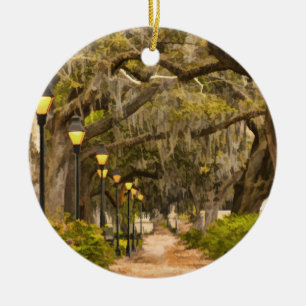 Ornamento De Cerâmica Parque de Forsyth - foto, savana, Geórgia (GA) EU