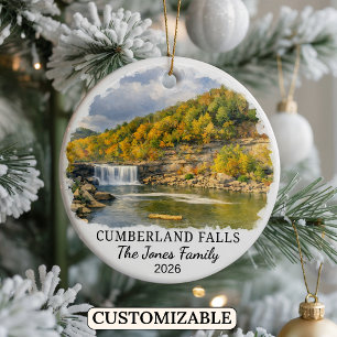 Ornamento De Cerâmica Parque Estadual Personalizado Cumberland Falls, Ke