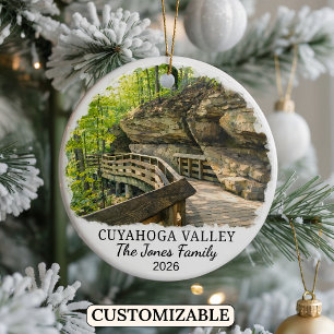 Ornamento De Cerâmica Parque Nacional Cuyahoga Valley personalizado, Ohi