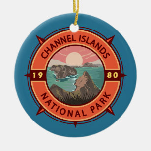 Ornamento De Cerâmica Parque Nacional das Ilhas do Canal Emblem