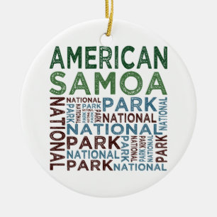 Ornamento De Cerâmica Parque nacional de Samoa Americanas