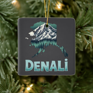 Ornamento De Cerâmica Parque Nacional Denali, Alasca, Selvagem de Montan