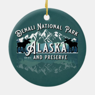ORNAMENTO DE CERÂMICA PARQUE NACIONAL DENALI E MANUTENÇÃO DE PRESERVAS