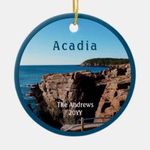 Ornamento De Cerâmica Parque Nacional do Acadia Thunder Hole Maine