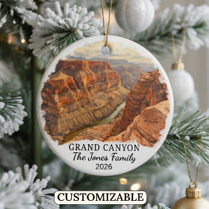 Ornamento De Cerâmica Parque Nacional do Grand Canyon personalizado, Ari