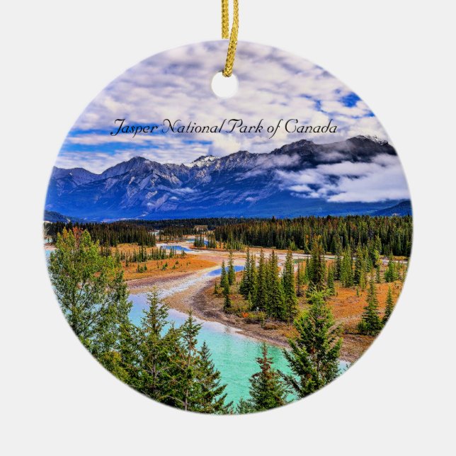 Ornamento De Cerâmica Parque Nacional do Jasper do Canadá (Frente)