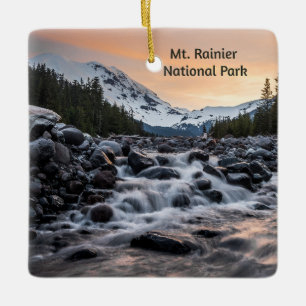 Ornamento De Cerâmica Parque Nacional do Mt. Rainier Souvenir