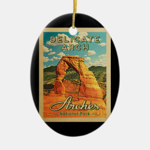Ornamento De Cerâmica Parque nacional dos arcos - vintage delicado do