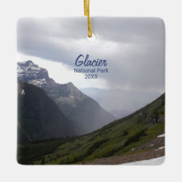 Ornamento De Cerâmica Parque Nacional Glaciar Três Montanhas Moody Cloud