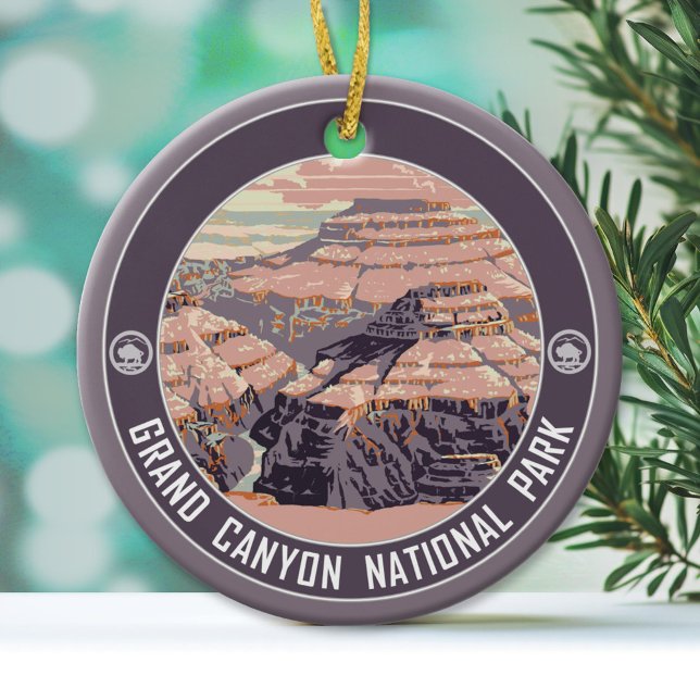 Ornamento De Cerâmica Parque Nacional Grand Canyon Souvenir (National Park Ornament)
