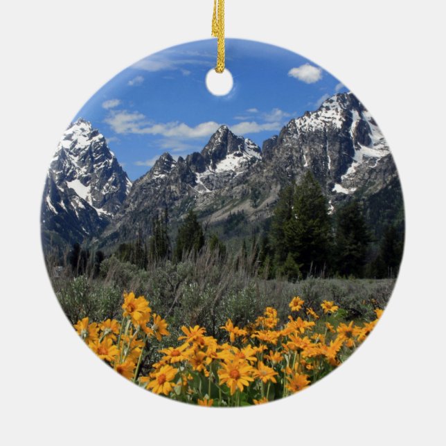 Ornamento De Cerâmica Parque Nacional Grand Teton (Traseira)