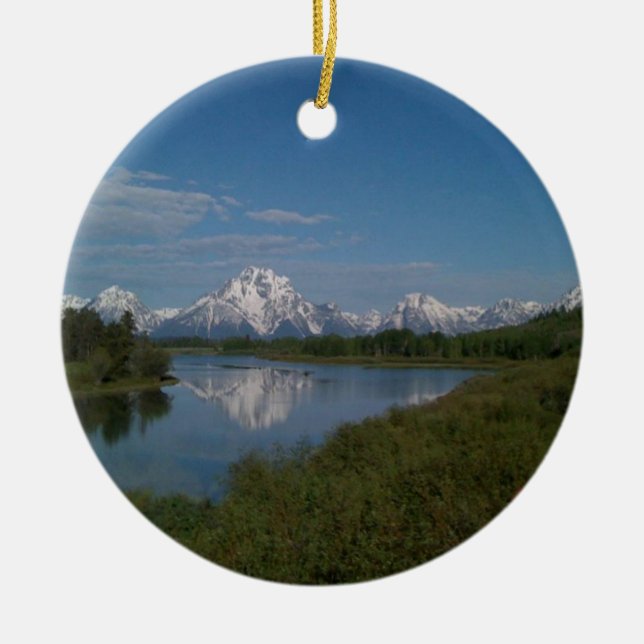 Ornamento De Cerâmica Parque nacional grande de Teton (Frente)