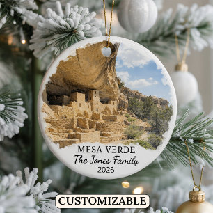 Ornamento De Cerâmica Parque Nacional Mesa Verde personalizado, Colorado