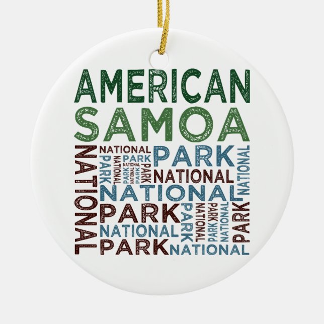 Ornamento De Cerâmica Parque Nacional Samoa Americano (Frente)