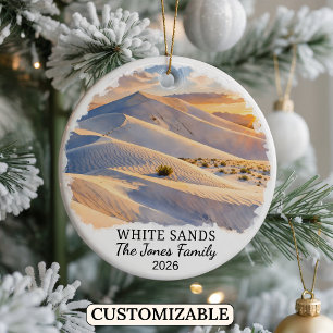 Ornamento De Cerâmica Parque Nacional White Sands Personalizado, Novo Mé
