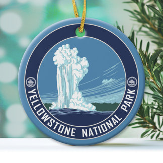 Ornamento De Cerâmica Parque Nacional Yellowstone Souvenir