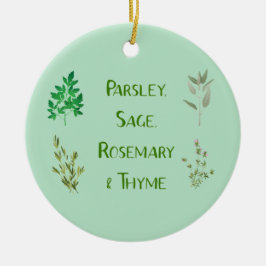 Ornamento De Cerâmica Parsley Sage Rosemary Thyme Herbal Ornament
