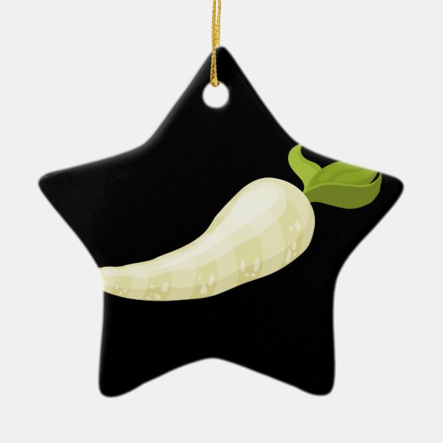 Ornamento De Cerâmica Parsnip de Comida de falha (Frente)