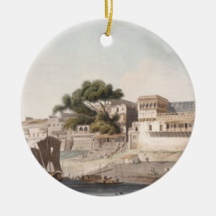Ornamento De Cerâmica Parte da cidade de Patna, no rio Ganges, pl