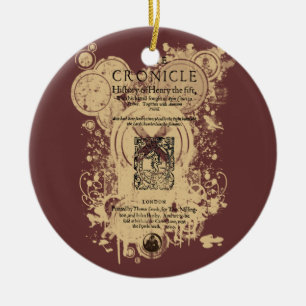 Ornamento De Cerâmica Parte dianteira do in-quarto de Shakespeare Henry