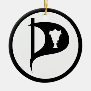 Ornamento De Cerâmica Partido Pirata da Islândia