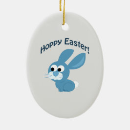 Ornamento De Cerâmica Páscoa Hoppy! Coelho Azul