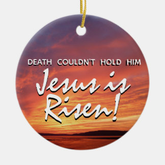 Ornamento De Cerâmica PÁSCOA Jesus é ressurreição de Risen CRISTÃO