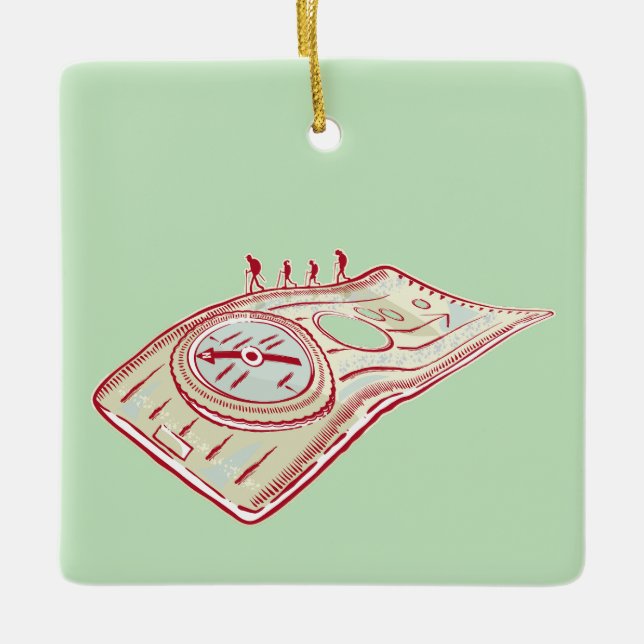 Ornamento De Cerâmica Passagem de caminhada (Frente)