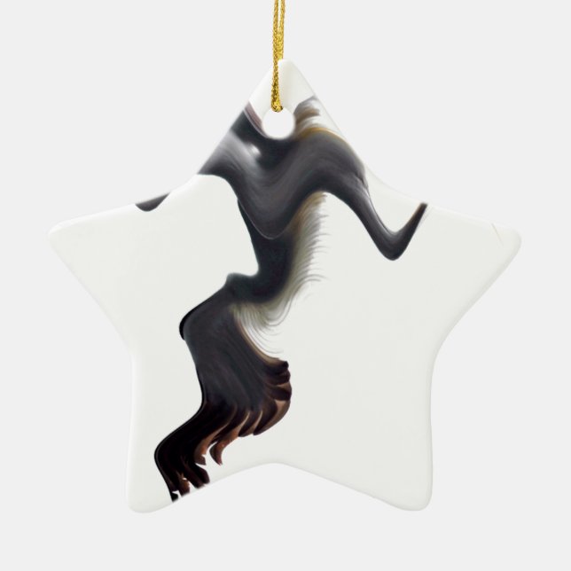 Ornamento De Cerâmica Pássaro do Mar de Abstrato (Frente)