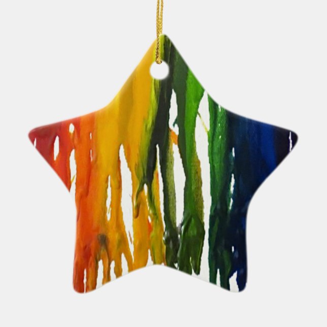 Ornamento De Cerâmica Pastel derretido no exame (Frente)