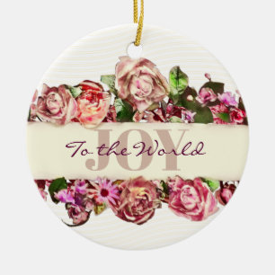 Ornamento De Cerâmica Pastel Elegant Vintage Blush Victorian Rosa Person