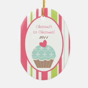 Ornamento De Cerâmica Pastel feito sob encomenda personalizado do rosa